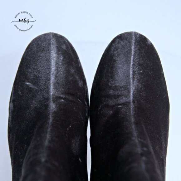 J. Crew Hadley Velvet Ankle Boots Gray Women 8.5 - Picture 10 of 15